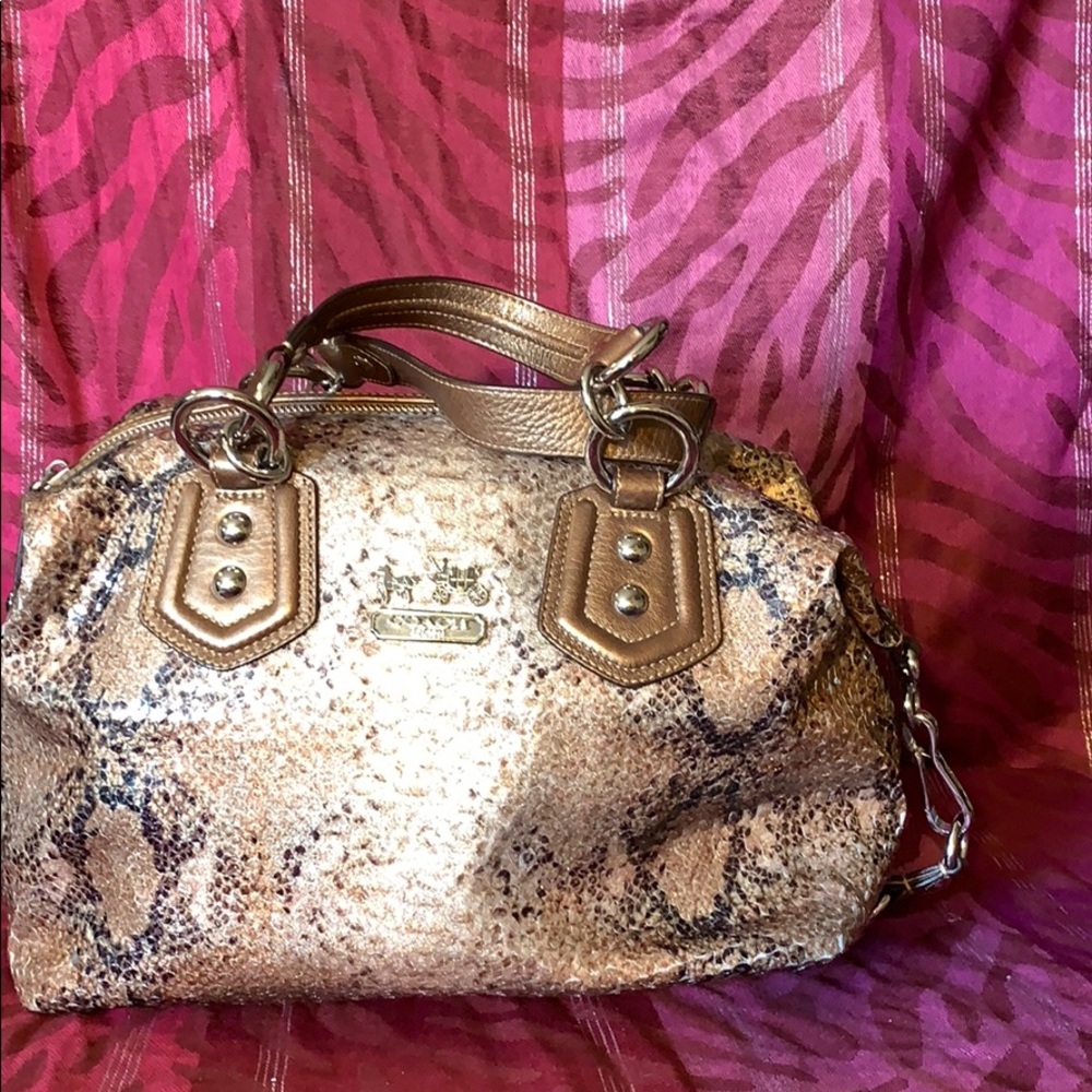 Coach snake skin sequin
